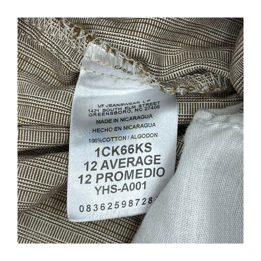 VF Jeanswear Beige Striped Pants Women's Size 12 AVG - Picture 4 of 8